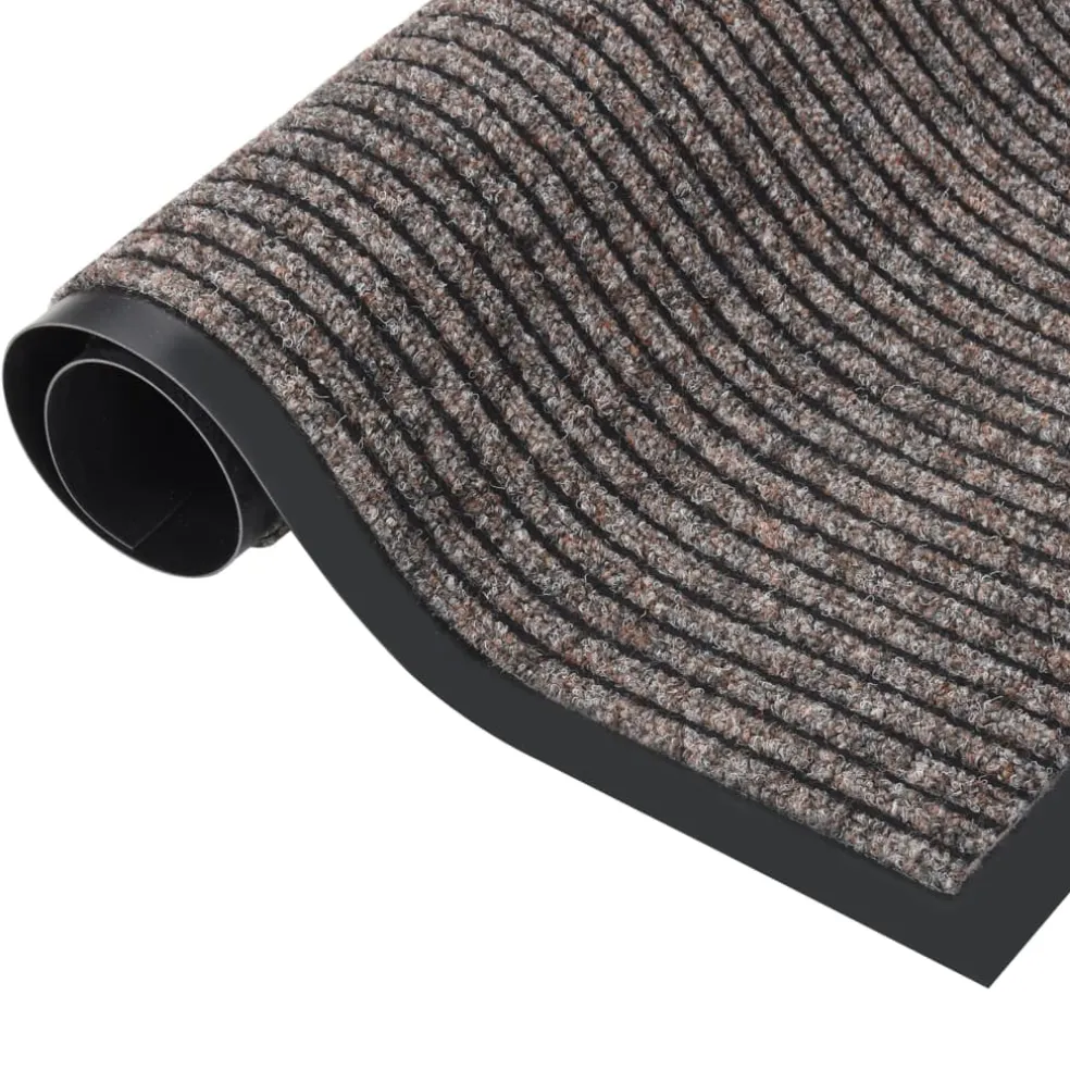 vidaXL Deurmat 40x60 cm gestreept beige