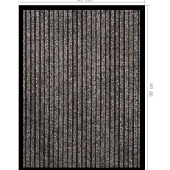 vidaXL Deurmat 40x60 cm gestreept beige