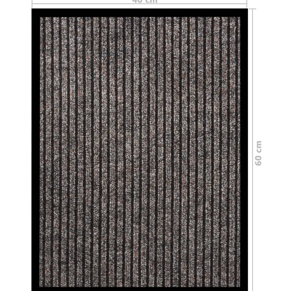 vidaXL Deurmat 40x60 cm gestreept beige