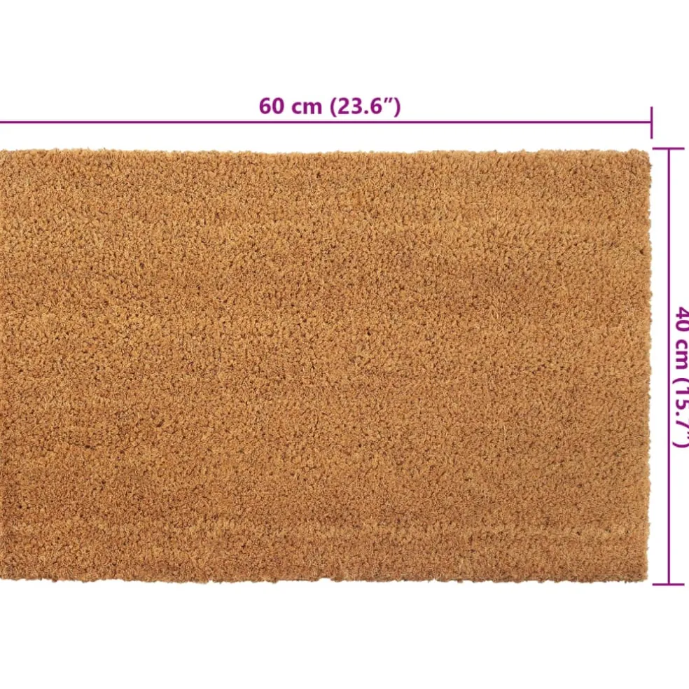 vidaXL Deurmat 40x60 cm getufte kokosvezel naturel