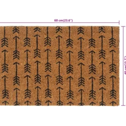 vidaXL Deurmat 40x60 cm getufte kokosvezel naturel