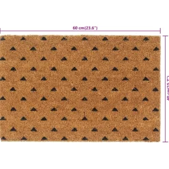 vidaXL Deurmat 40x60 cm getufte kokosvezel naturel