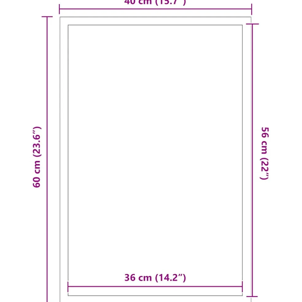 vidaXL Deurmat 40x60 cm grijs