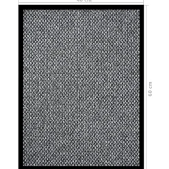 vidaXL Deurmat 40x60 cm grijs