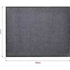 vidaXL Deurmat 90x60 cm PVC grijs