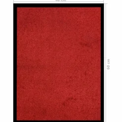 vidaXL Deurmat 40x60 cm rood