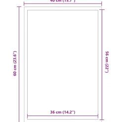 vidaXL Deurmat 40x60 cm zwart