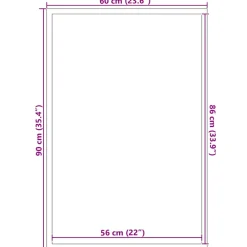 vidaXL Deurmat Zwart 60 x 90 cm Polypropyleen