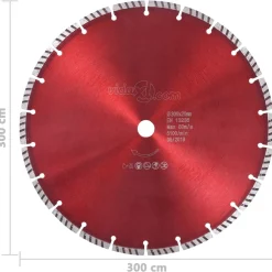 vidaXL Diamantzaagblad met turbo 300 mm staal