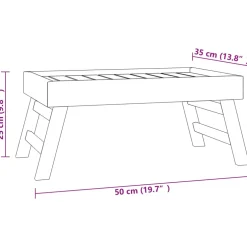 vidaXL Dienblad inklapbaar 55x35x25 cm massief teakhout