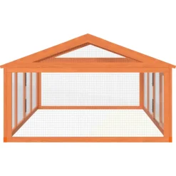 vidaXL Dierenren 200x112,5x74 cm massief grenenhout bruin