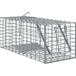 vidaXL Dierenvallen Antraciet 31 x 13 x 12cm Staal