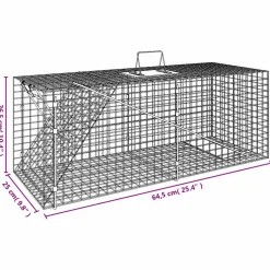 vidaXL Dierenval 64,5x25x26,5 cm gegalvaniseerd ijzer