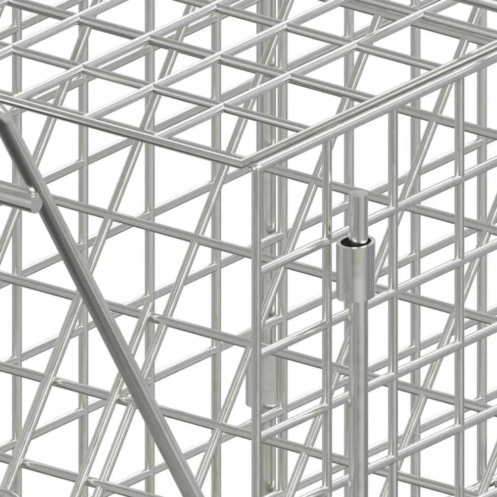 vidaXL Dierenval 64,5x25x26,5 cm gegalvaniseerd ijzer
