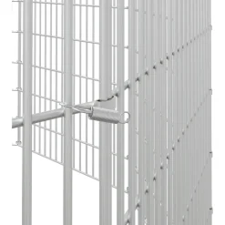 vidaXL Dierenverblijf 12 panelen 54x60 cm gegalvaniseerd ijzer