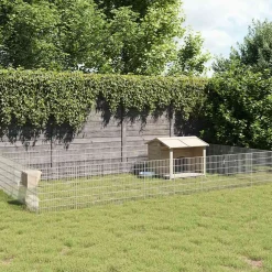 vidaXL Dierenverblijf 24 panelen 54x60 cm gegalvaniseerd ijzer