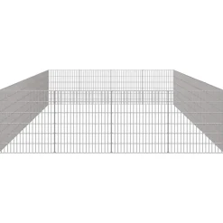 vidaXL Dierenverblijf 24 panelen 54x60 cm gegalvaniseerd ijzer