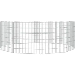 vidaXL Dierenverblijf 10 panelen 54x60 cm gegalvaniseerd ijzer