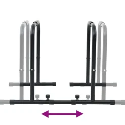 vidaXL Dip Bar Zwart 116 x 66 x 74,5 cm Gepoedercoat staal