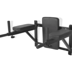 vidaXL Dipstation fitnessapparaat wandgemonteerd zwart