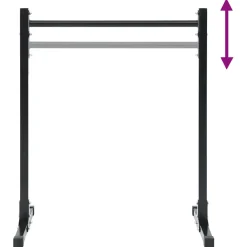 vidaXL Dip station 2 st Zwart 55 x 90 x 104.5 cm Gepoedercoat staal