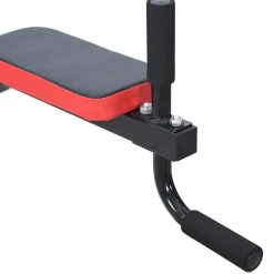 VidaXL Dip station Zwart en Rood 72,5 x 70 x 31 cm Gepoedercoat staal