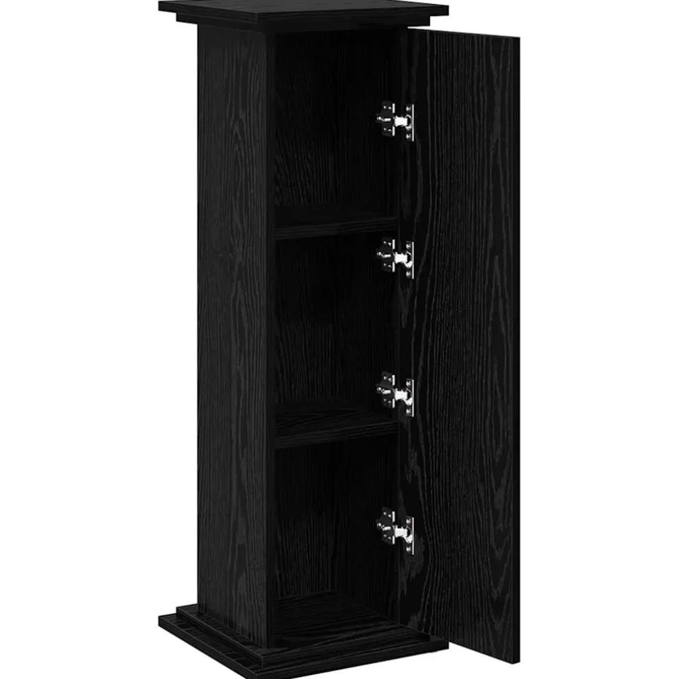 vidaXL Displaystand Zwart Eiken 31 x 30 x 90 cm Bewerkt hout