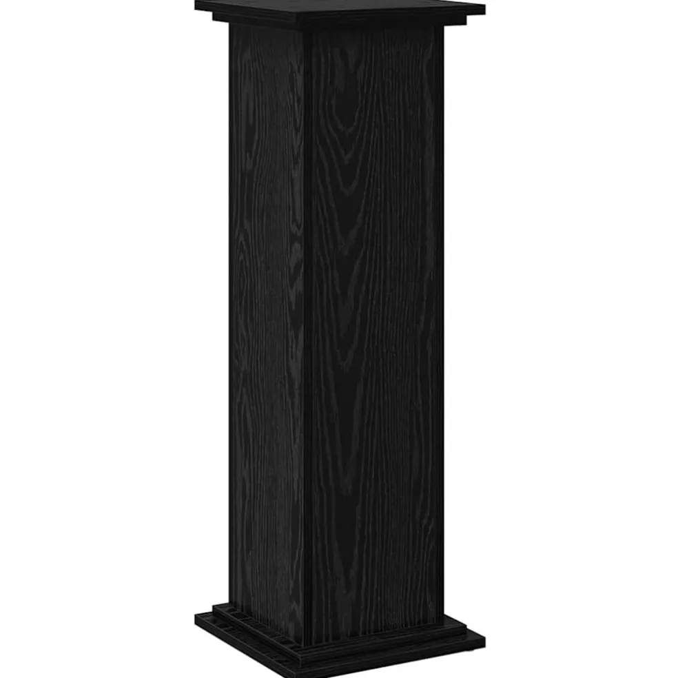 vidaXL Displaystand Zwart Eiken 31 x 30 x 90 cm Bewerkt hout