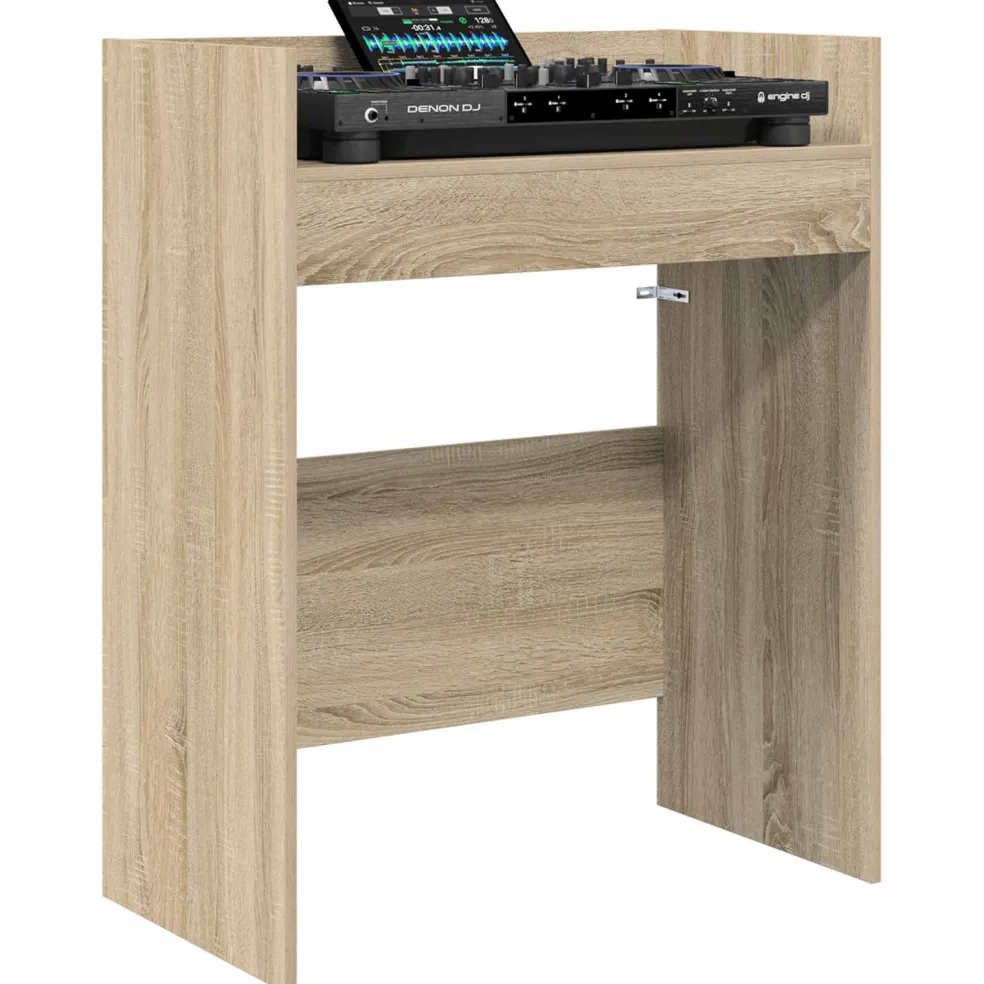 vidaXL DJ Tafel Sonoma Eiken 102 x 45 x 102 cm Bewerkt hout