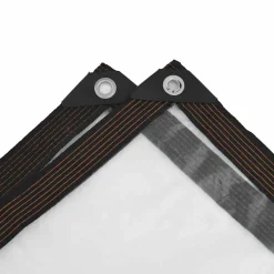 vidaXL Doorzichtig zeildoek met zeilringen 1x2 m polyethyleen