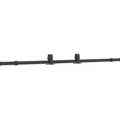vidaXL Doos met onderdelen voor schuifdeur 183 cm staal zwart