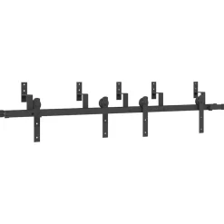 vidaXL Doos met onderdelen voor schuifdeur 152,5 cm staal zwart