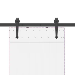 vidaXL Doos met onderdelen voor schuifdeur 152,5 cm staal zwart