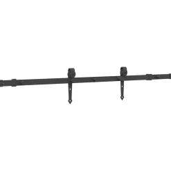 vidaXL Doos met onderdelen voor schuifdeur 152,5 cm staal zwart