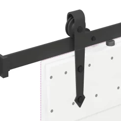 vidaXL Doos met onderdelen voor schuifdeur 152,5 cm staal zwart