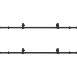 vidaXL Doos met onderdelen voor schuifdeur 366 cm staal zwart