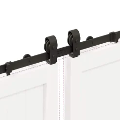 vidaXL Doos met onderdelen voor schuifdeur 366 cm staal zwart
