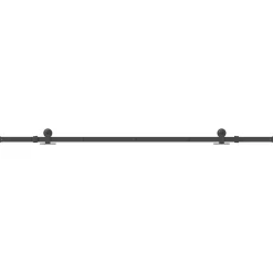 vidaXL Doos met onderdelen voor schuifdeur 213,5 cm staal zwart