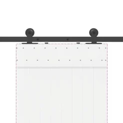 vidaXL Doos met onderdelen voor schuifdeur 213,5 cm staal zwart