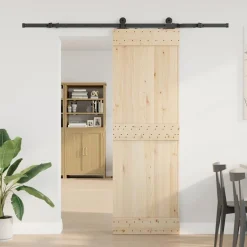 vidaXL Doos met onderdelen voor schuifdeur 213,5 cm staal zwart