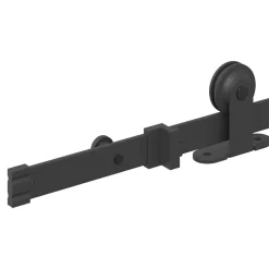 vidaXL Doos met onderdelen voor schuifdeur 213,5 cm staal zwart