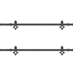 vidaXL Doos met onderdelen voor schuifdeur 152,5 cm staal zwart