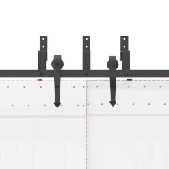 vidaXL Doos met onderdelen voor schuifdeur 152,5 cm staal zwart