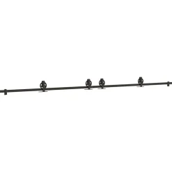 vidaXL Doos met onderdelen voor schuifdeur 366 cm staal zwart