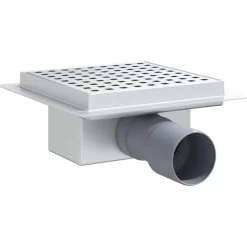vidaXL Dot doucheafvoer Zilver 15 x 15 cm Roestvrij staal 304