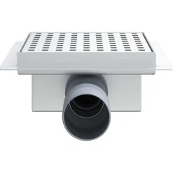 vidaXL Dot doucheafvoer Zilver 15 x 15 cm Roestvrij staal 304