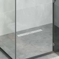vidaXL Doucheafvoer met Lijndesign Zilver 50 cm Roestvrij staal 304