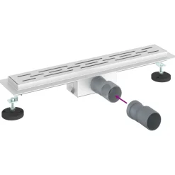 vidaXL Doucheafvoer met Lijndesign Zilver 50 cm Roestvrij staal 304