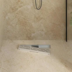 vidaXL Doucheafvoer met Lijndesign Zilver 50 cm Roestvrij staal 304