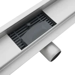 vidaXL Doucheafvoer met Lijndesign Zilver 50 cm Roestvrij staal 304